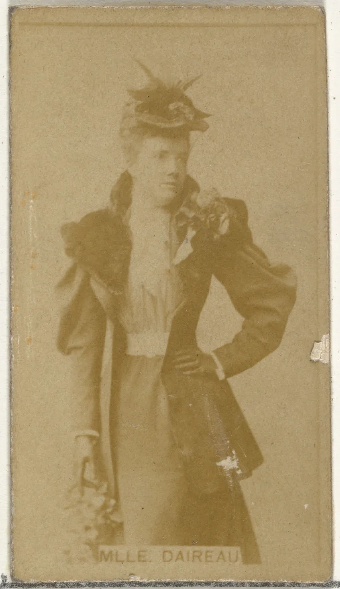 Mlle. Daireaux, from the Actors and Actresses series (N145-8) issued by Duke Sons & Co. to promote Duke Cigarettes by W. Duke, Sons & Co., photograph, 1890-1895