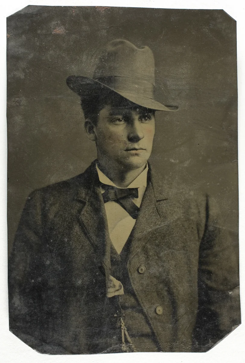 Untitled (Portrait of Man with Hat) by Artist Unknown, photograph, 1850-1899