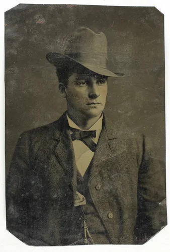 Untitled (Portrait of Man with Hat) by Artist Unknown, photograph, 1850-1899