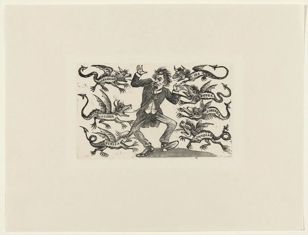 Example: The Seven Deadly Sins (Ejemplo: Los Siete Vicios) by José Guadalupe Posada, print, 1891