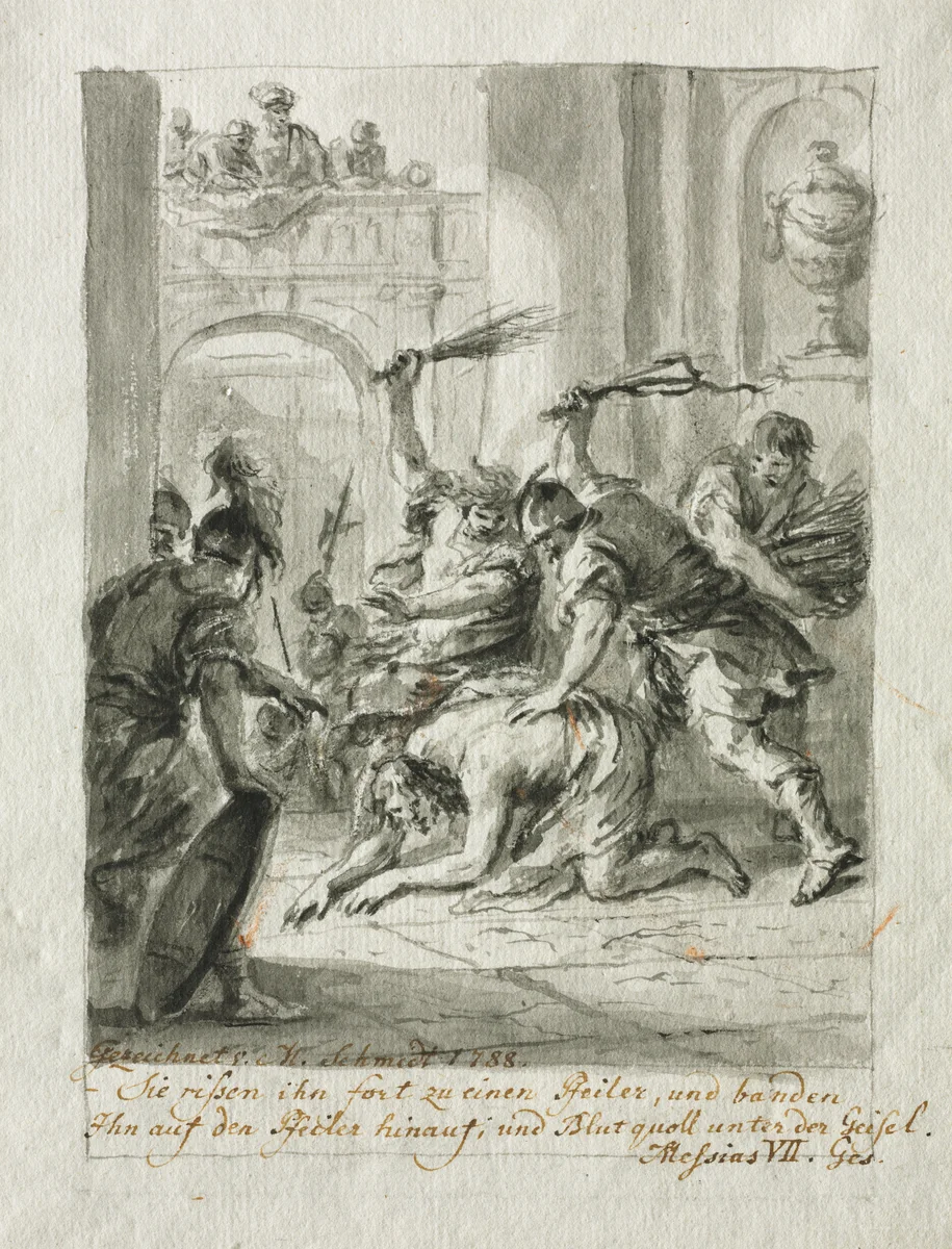 The Flagellation by Martin Johann Schmidt, drawing, 1788