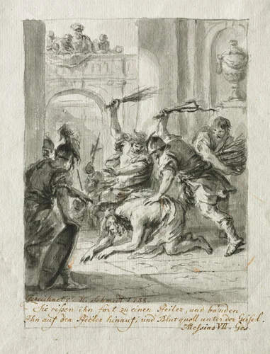 The Flagellation by Martin Johann Schmidt, drawing, 1788