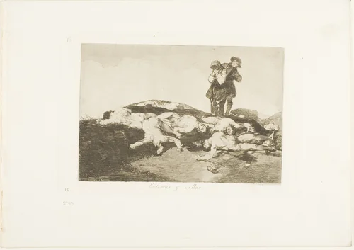 Bury them and keep quiet, plate 18 from The Disasters of War by Francisco José de Goya, print, 1810-1812
