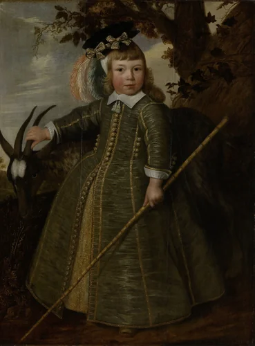 Portrait of a boy with a billygoat by Jan Albertsz. Rotius, painting, 1652
