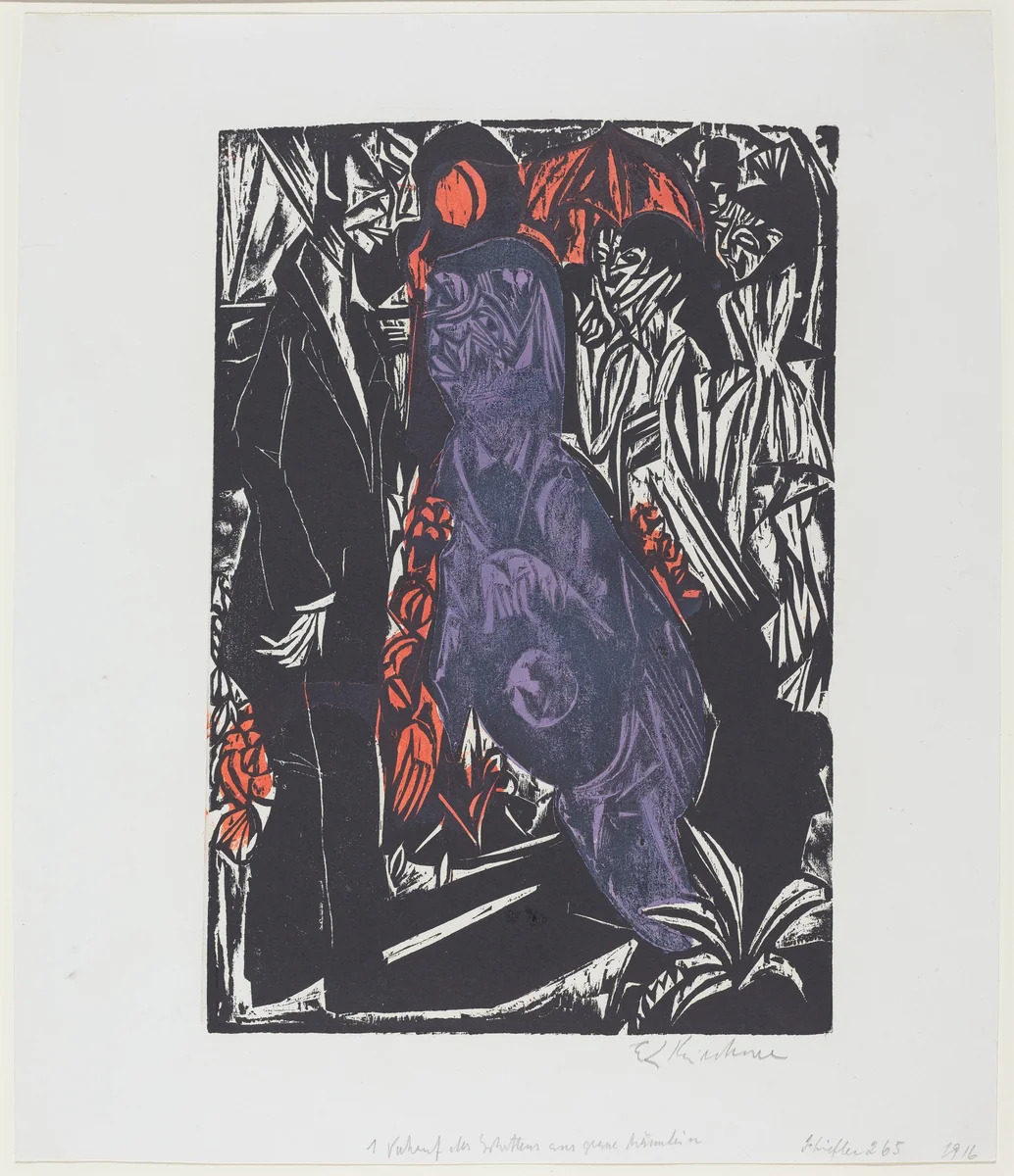 Peter Schlemihls wundersame Geschichte: Der Verkauf des Schattens (Peter Schlemihl's Wondrous Story: The Sale of His Shadow) by Ernst Ludwig Kirchner, print, 1915