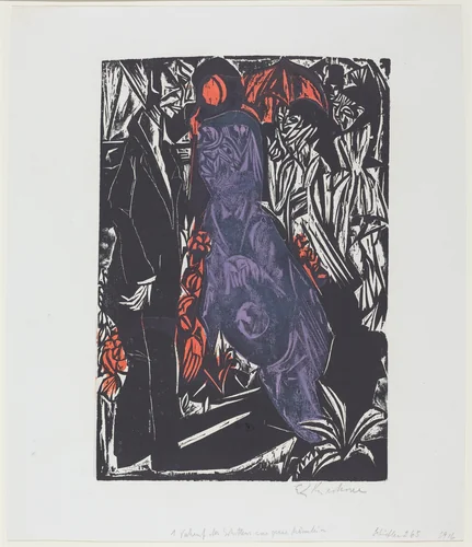 Peter Schlemihls wundersame Geschichte: Der Verkauf des Schattens (Peter Schlemihl's Wondrous Story: The Sale of His Shadow) by Ernst Ludwig Kirchner, print, 1915