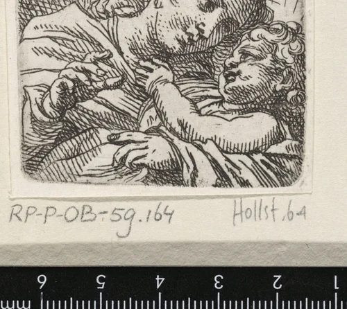 Madonna met kind by Cornelis Schut, print, 1618-1655