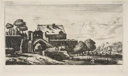 A Water-mill near Saint-Denis by Charles Meryon, print, 1850