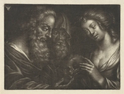 Vanitas by Jan van Somer, print, 1655-1700