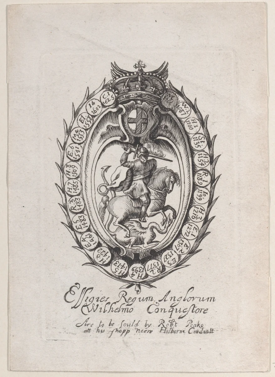 Trade Card for Sir Robert Peake, printer and publsiher by anonymous, print, 1630-1672