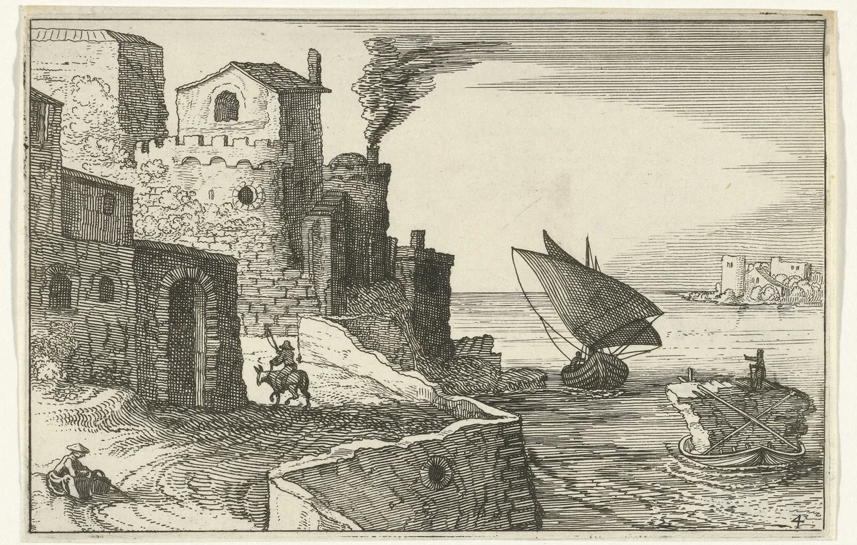 Kustdorp by anonymous, print, 1618