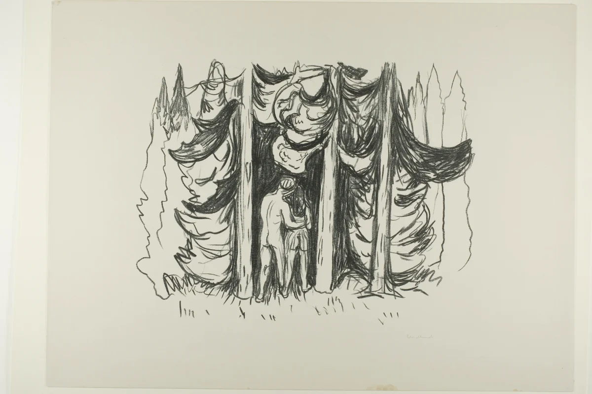 The Forest by Edvard Munch, print, 1908-1909