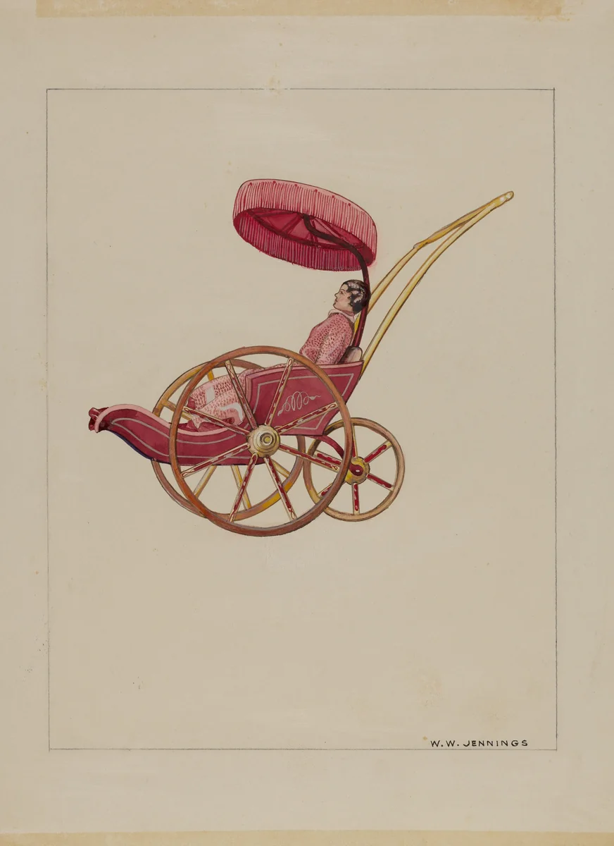 Doll Carriage by Walter Jennings, index of american design, 1935-1942