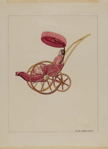 Doll Carriage by Walter Jennings, index of american design, 1935-1942