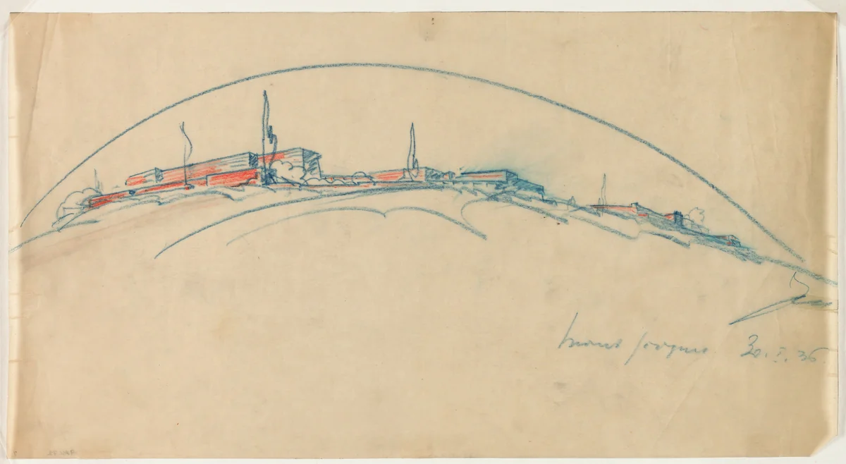Hadassah University Medical Center, Mount Scopus, Jerusalem, Perspective by Erich Mendelsohn, architecture, 1936