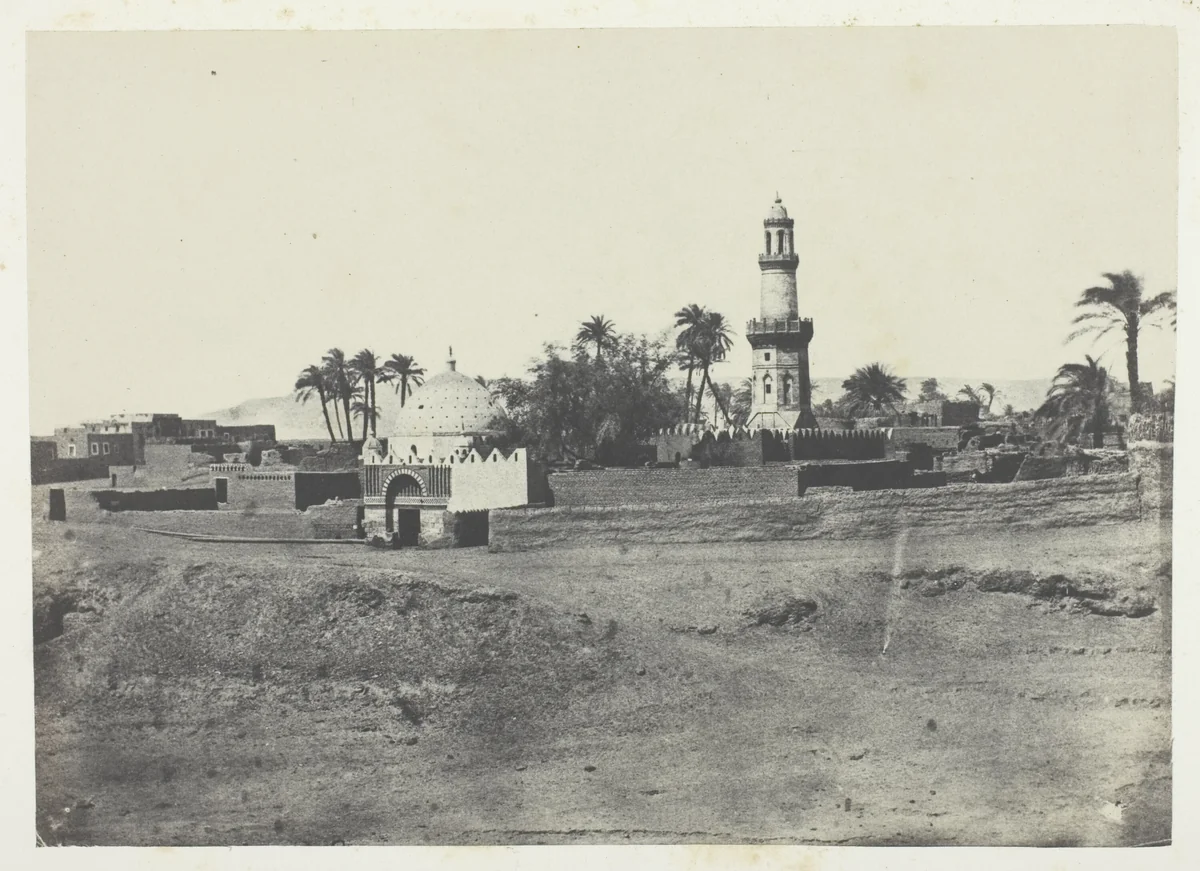Mosquée d'El-Arif et Tombeau de Mourad-Bey, Haute-Egypte, plate 13 from the album "Egypte, Nubie, Palestine et Syrie" (1852) by Maxime Du Camp, photograph, 1849-1851