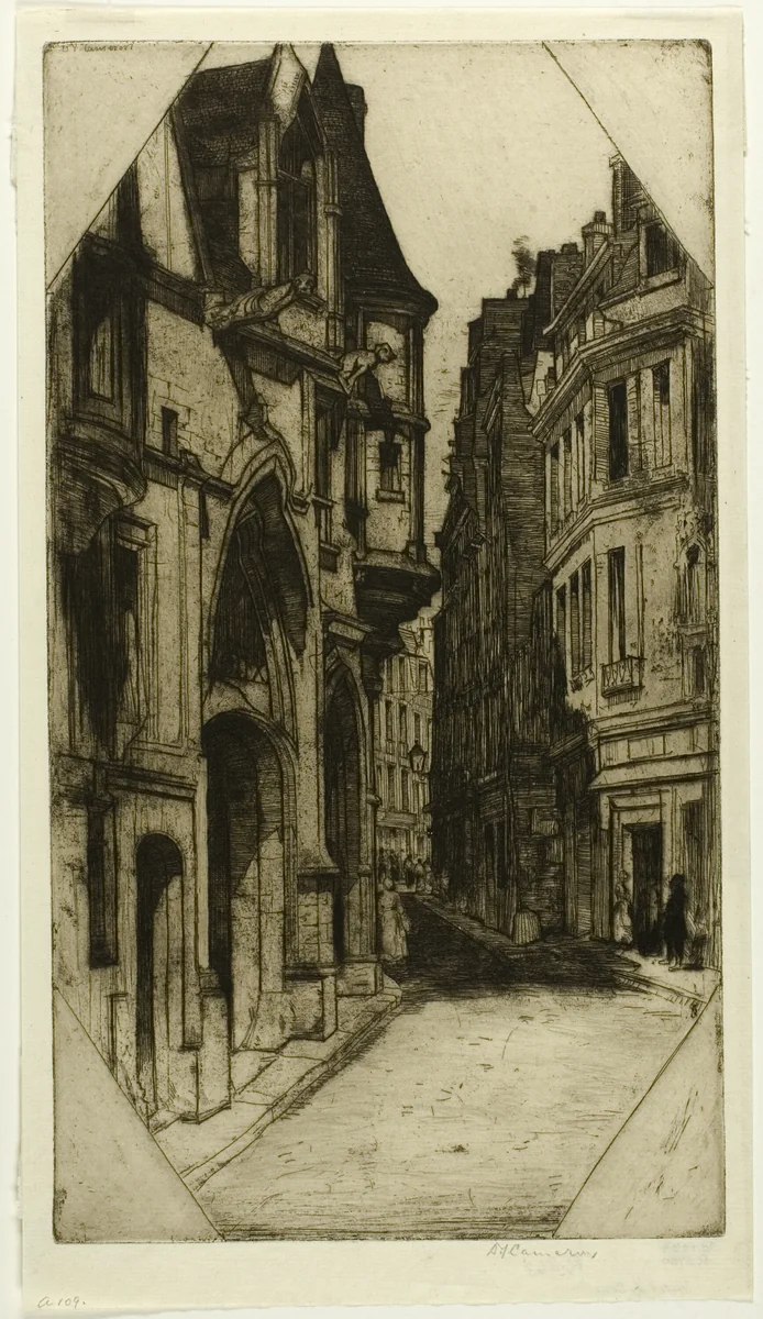 Hôtel de Sens, plate three from the Paris Set by David Young Cameron, print, 1904