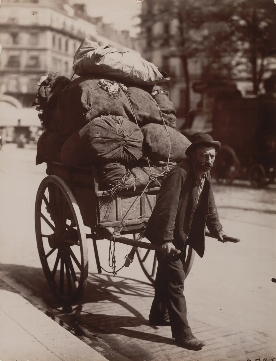 Untitled [Ragpicker] by Eugène Atget, photograph, 1899