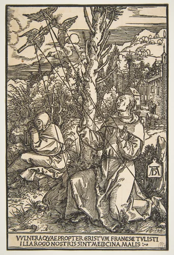 Saint Francis Receiving the Stigmata by Albrecht Dürer, print, 1503-1504