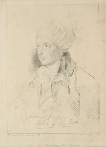 William Cowper by William Blake, print, 1802