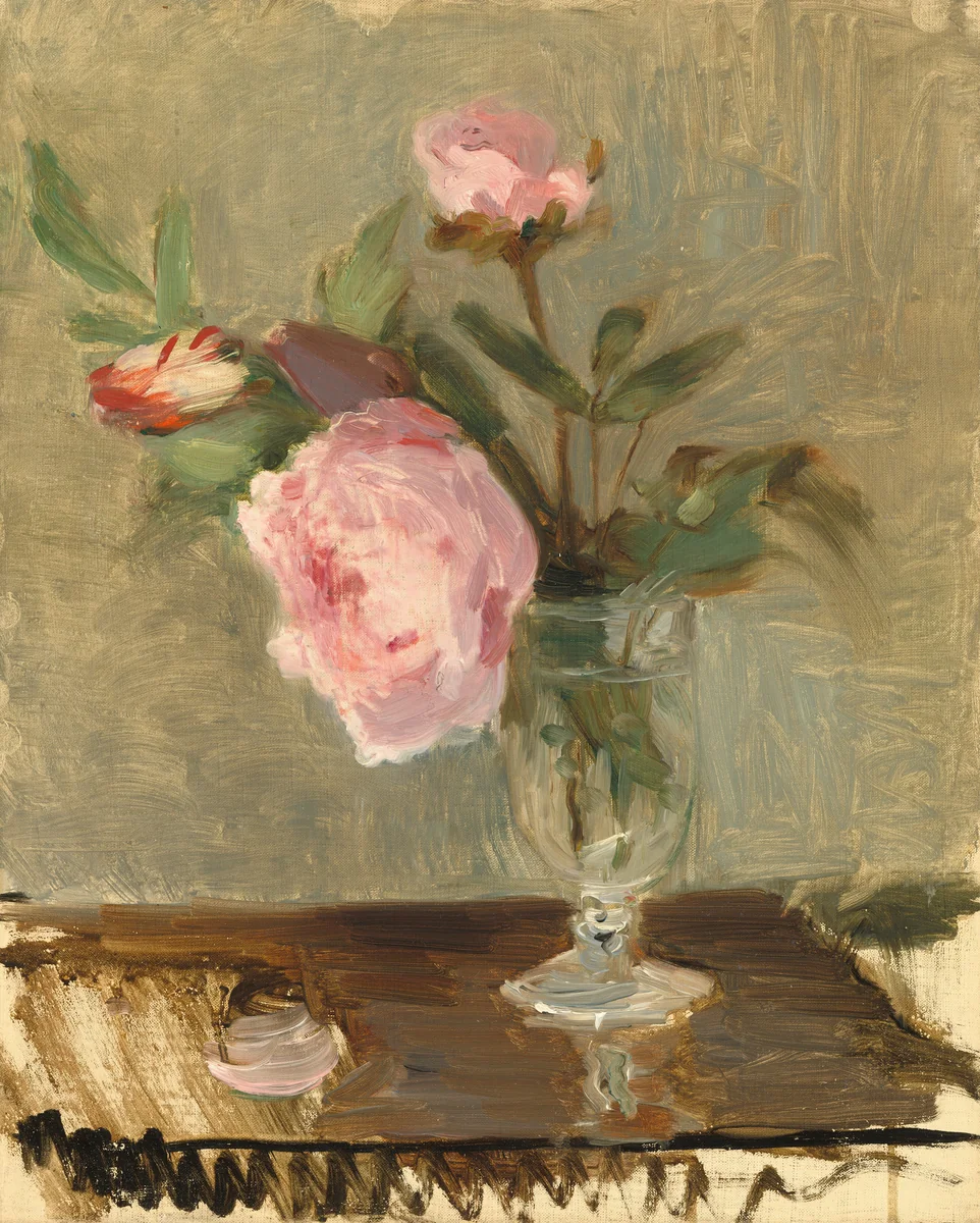 Peonies by Berthe Morisot, painting, 1869