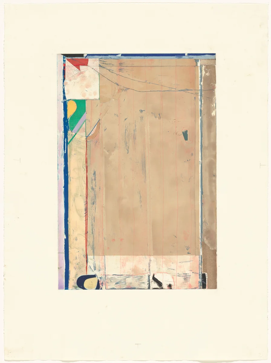 Touched Red [working proof 8] by Richard Diebenkorn, print, 1991