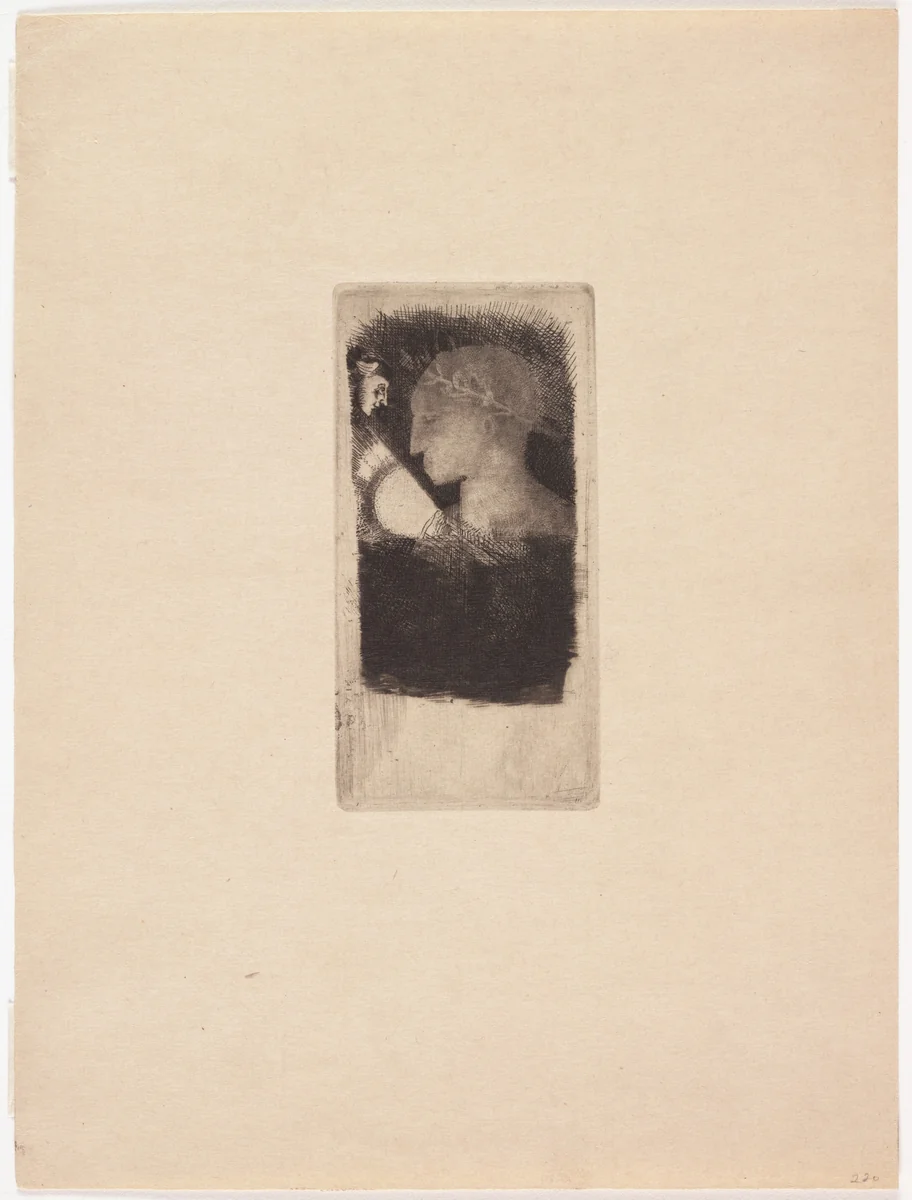 Evil Glory (Mauvaise gloire) by Odilon Redon, print, 1886