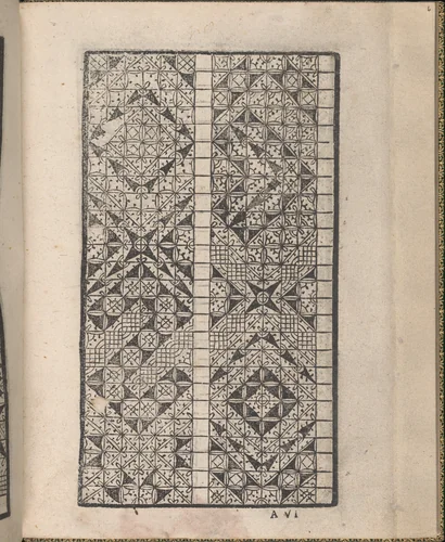 Ornamento delle belle & virtuose donne, page 4 (recto) by Matteo Pagano, book, 1554