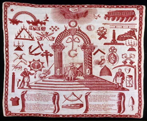 Handkerchief by England or United States, textile, 1790-1820