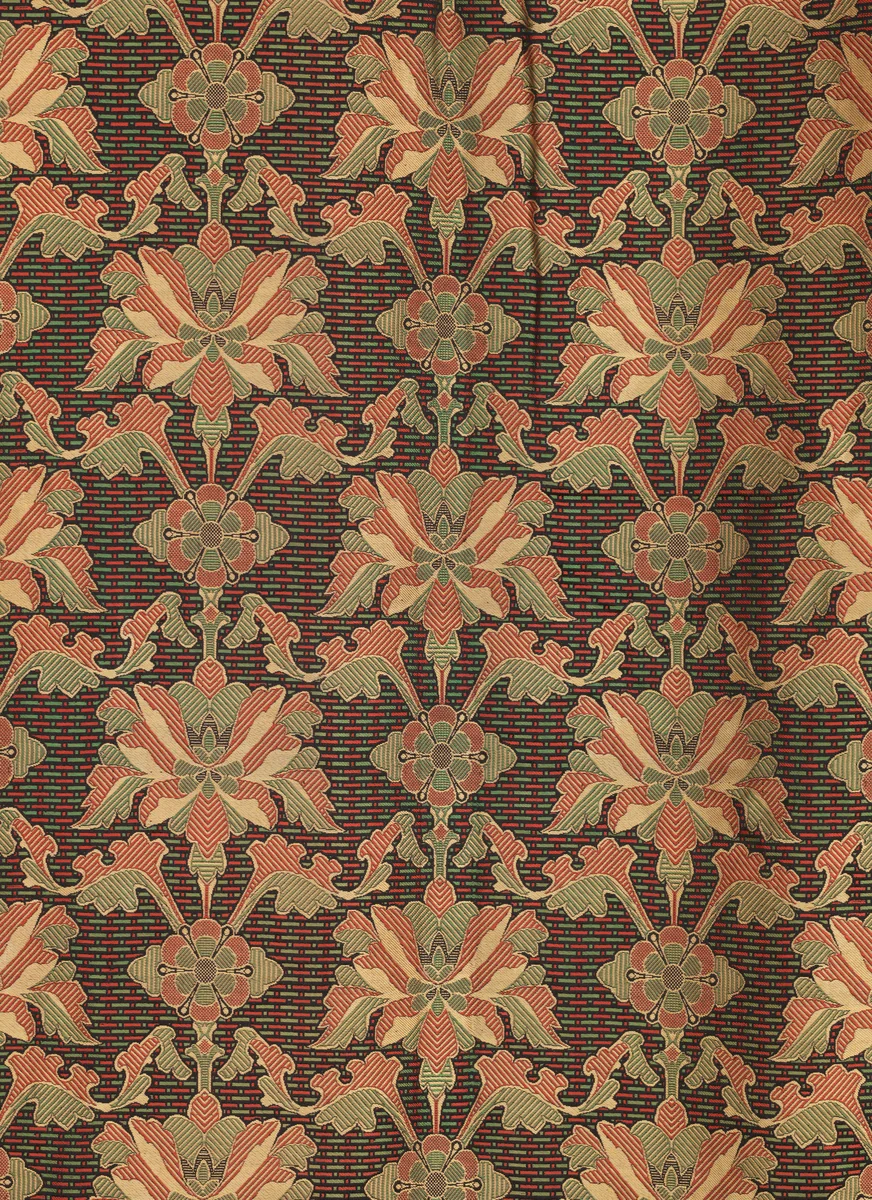 Curtain of "Sultan" textile by Owen Jones, textile, 1870-1874