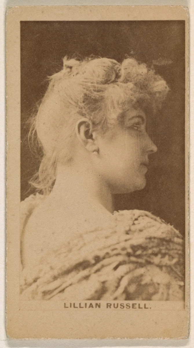 Lillian Russell, from the Actresses series (N245) issued by Kinney Brothers to promote Sweet Caporal Cigarettes by Kinney Brothers Tobacco Company, photograph, 1890