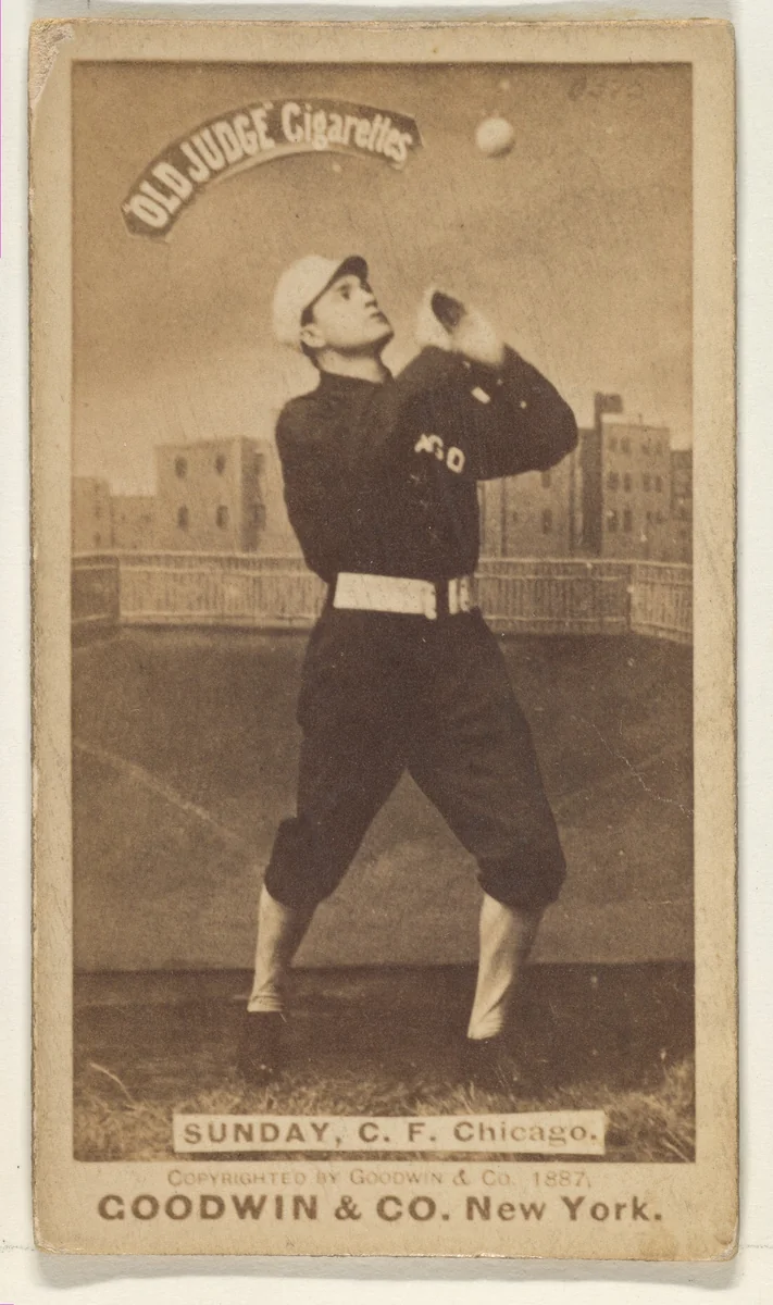 Sunday, Center Field, Chicago, from the Old Judge series (N172) for Old Judge Cigarettes by Goodwin & Company, photograph, 1887