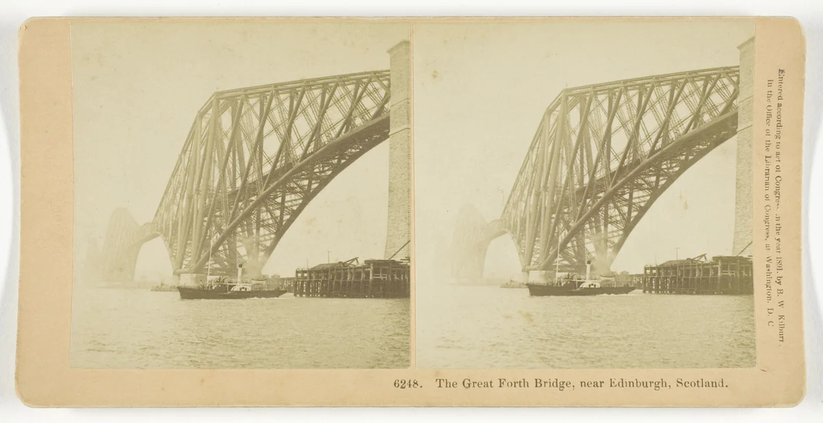 The Great Forth Bridge, Near Edinburgh, Scotland by B. W. Kilburn, photograph, 1891