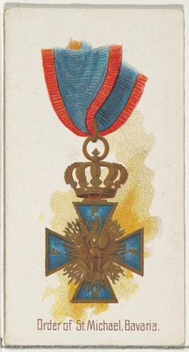 Order of St. Michael, Bavaria, from the World's Decorations series (N30) for Allen & Ginter Cigarettes by Allen & Ginter, print, 1890