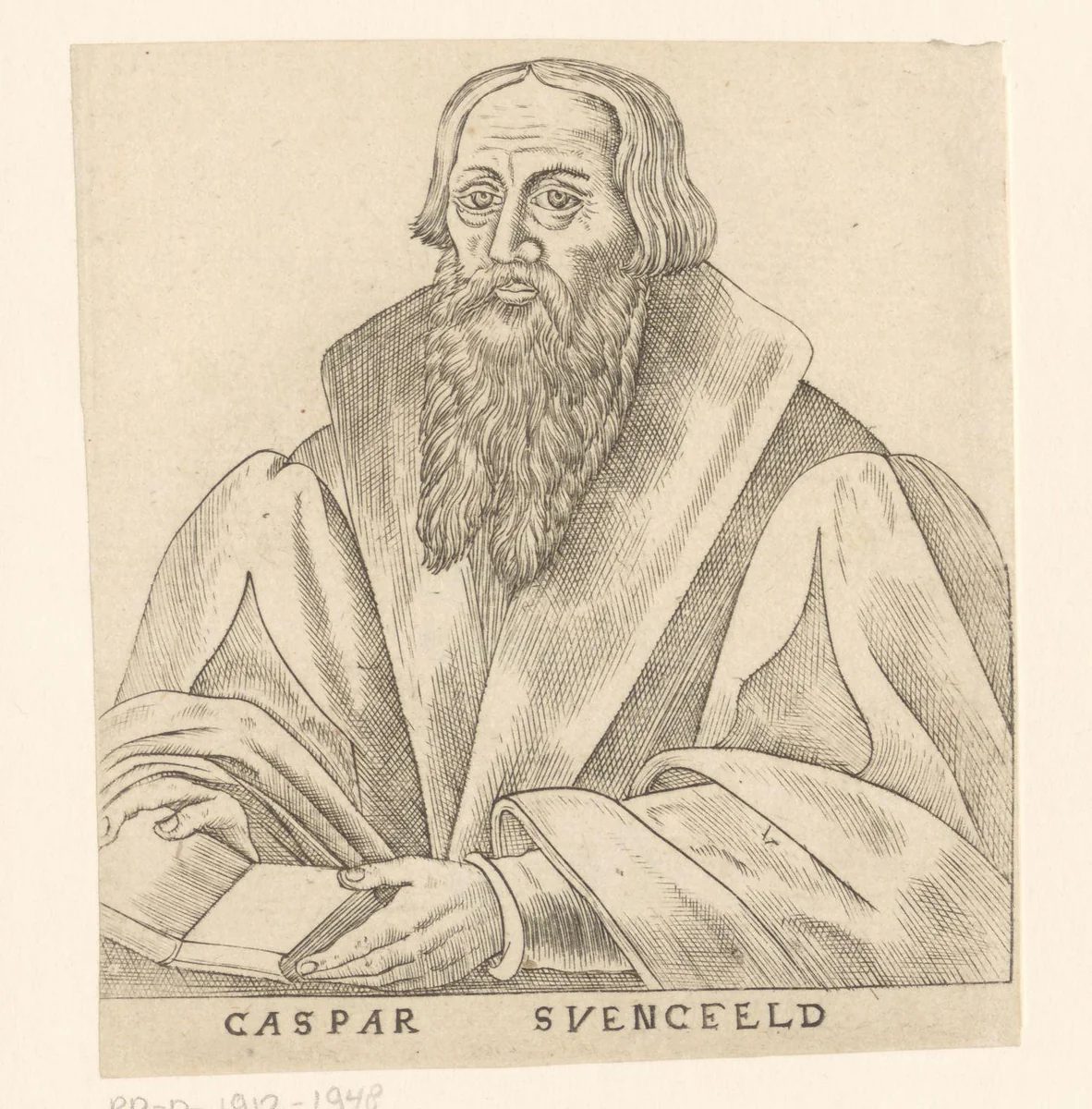 Portret van Kaspar von Schwenkfeld by anonymous, print, 1563-1642