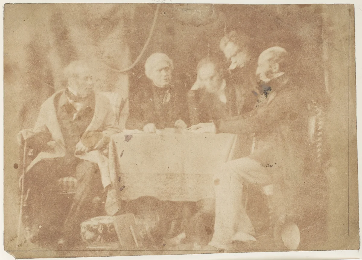 Sir David Brewster, Earle Monteith, Dr. Welsh & Two Others by Hill and Adamson, photograph, 1843-1847