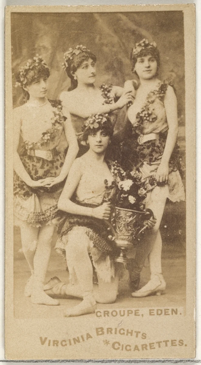 Groupe, Eden, from the Actors and Actresses series (N45, Type 1) for Virginia Brights Cigarettes by Allen & Ginter, photograph, 1885-1891