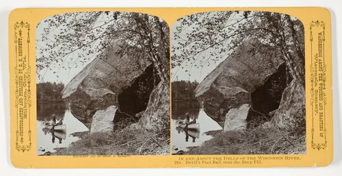 Devil's Foot Ball near the Deep Fill, No. 219 from the series "In and About the Dells of the Wisconsin River" by Henry Hamilton Bennett, photograph, 1903