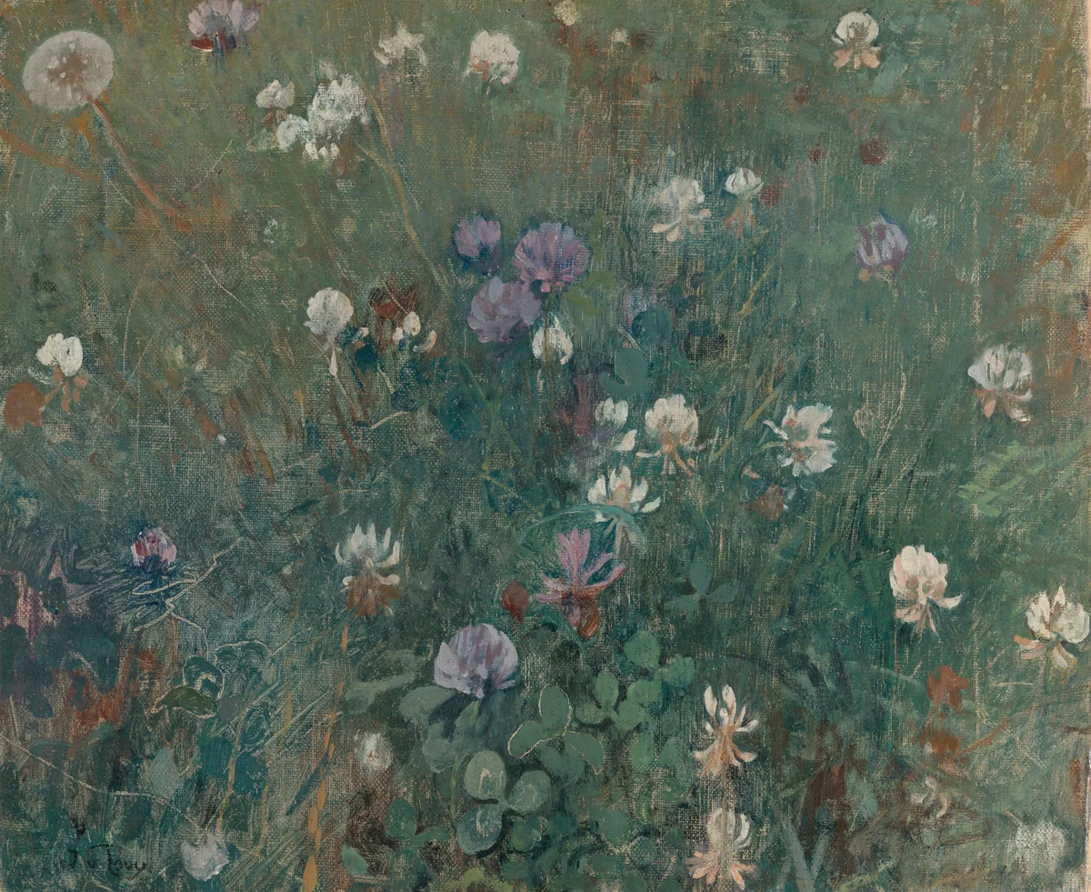 Blooming Clover by Jac van Looij, painting, 1897