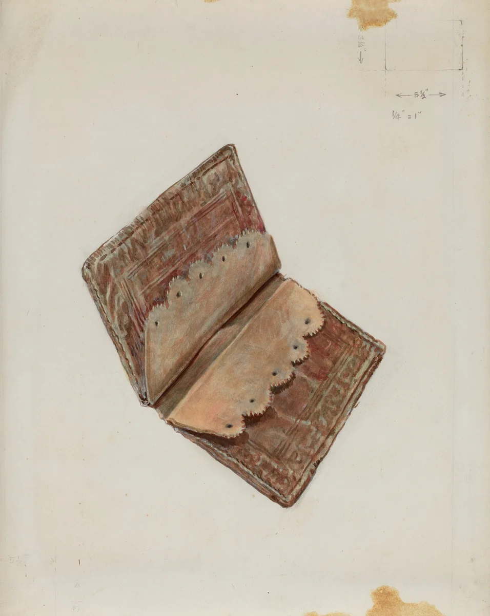 Wallet by Hugh Clarke, index of american design, 1936