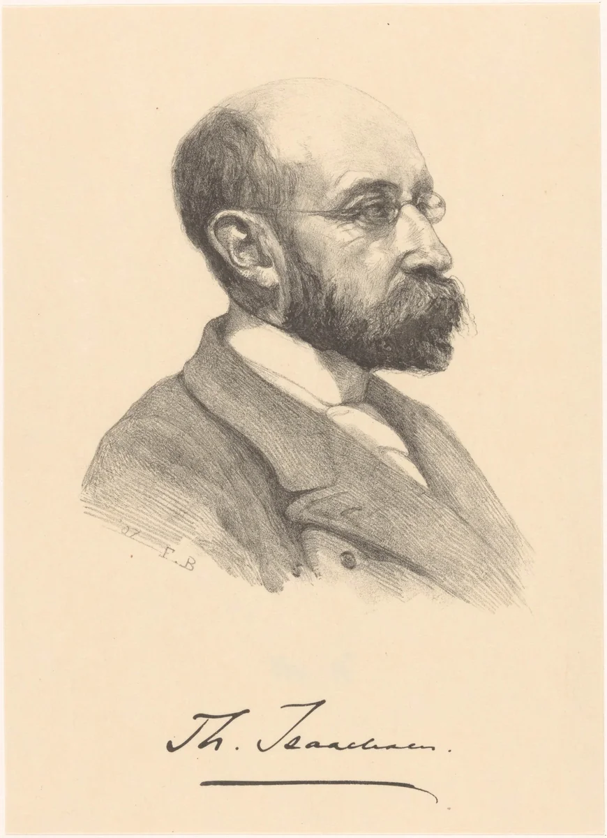 Portret van Thorvald Isaachsen by Frederika Henriëtte Broeksmit, print, 1907