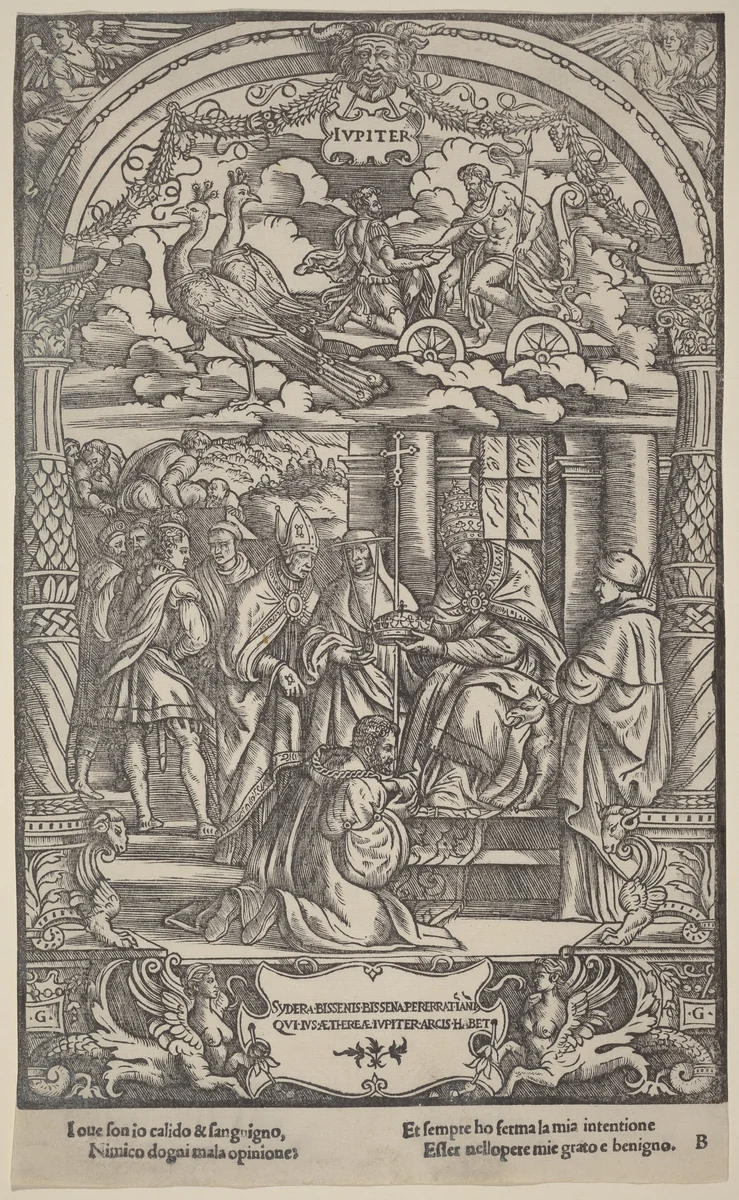 Jupiter by Gabriele Giolito de' Ferrara, print, 1534