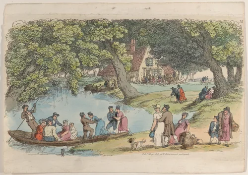 Plate 15, from "World in Miniature" by Thomas Rowlandson, print, 1816