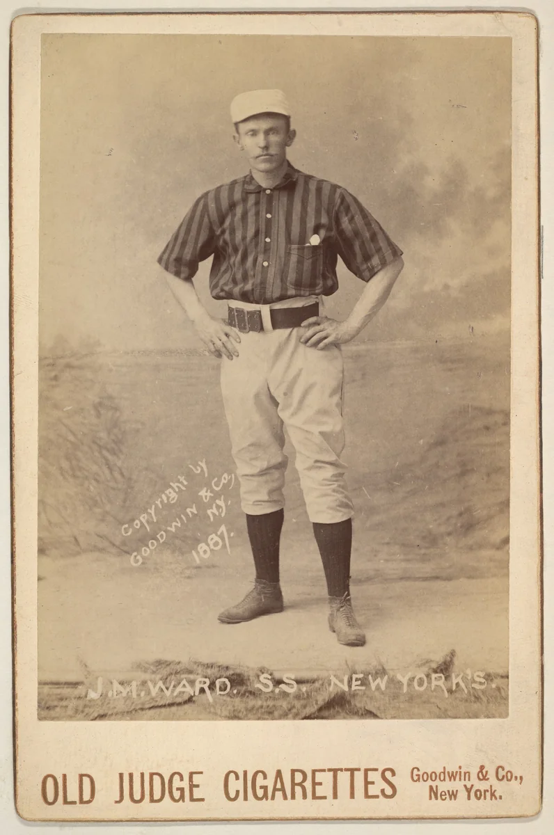J.M. Ward, Shortstop, New York, from the series Old Judge Cigarettes by Goodwin & Company, photograph, 1887