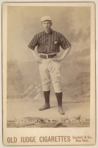 J.M. Ward, Shortstop, New York, from the series Old Judge Cigarettes by Goodwin & Company, photograph, 1887