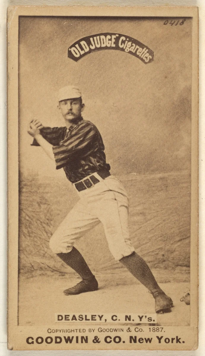 Thomas H. "Pat" Deasley, Catcher, New York, from the Old Judge series (N172) for Old Judge Cigarettes by Goodwin & Company, photograph, 1887