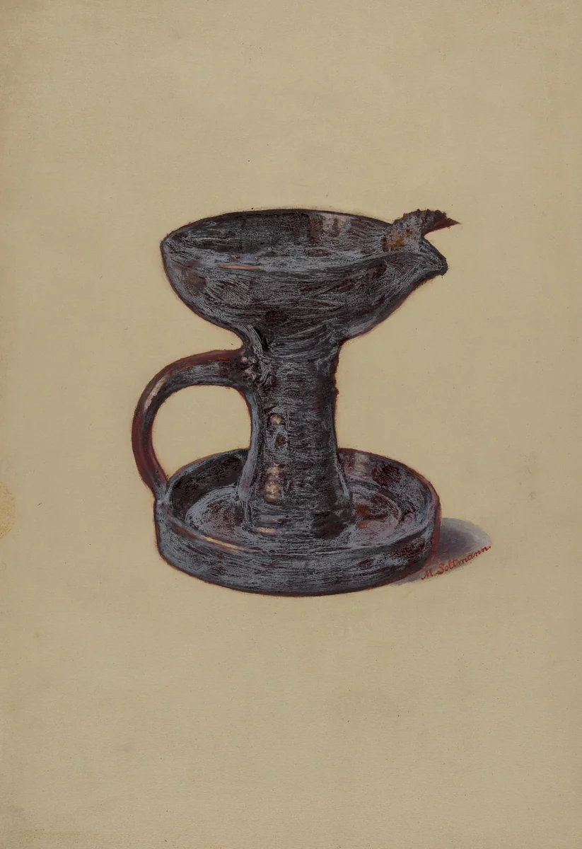 Lard Lamp by Max Soltmann, index of american design, 1937