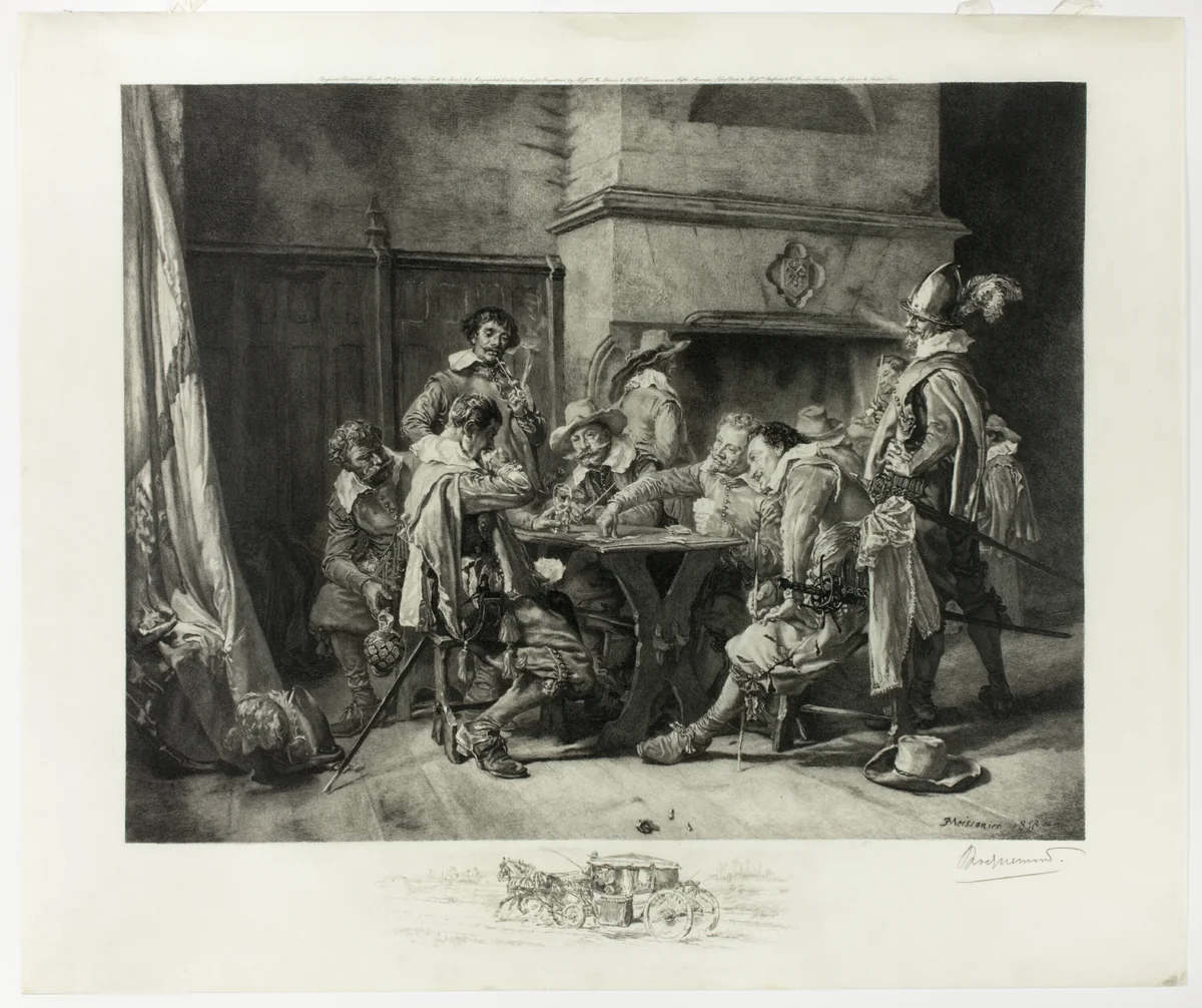 Partie perdue (Soldiers Playing Cards) by Félix Bracquemond
Jean Louis Ernrest Meissonier, print, 1898