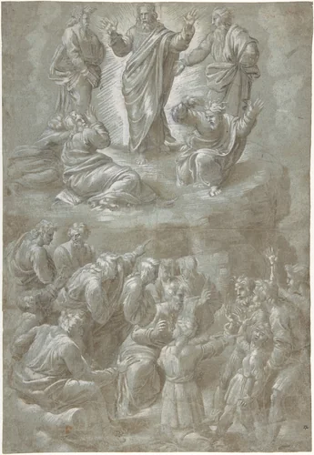 The Transfiguration, after Raphael by Biagio Pupini, drawing, 1511-1551