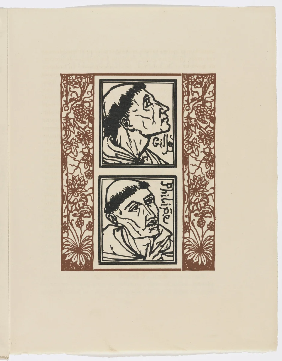 Plate (page 79) from Les Petites Fleurs de St. François (The Little Flowers of St. Francis) by Émile Bernard, illustrated book, 1928